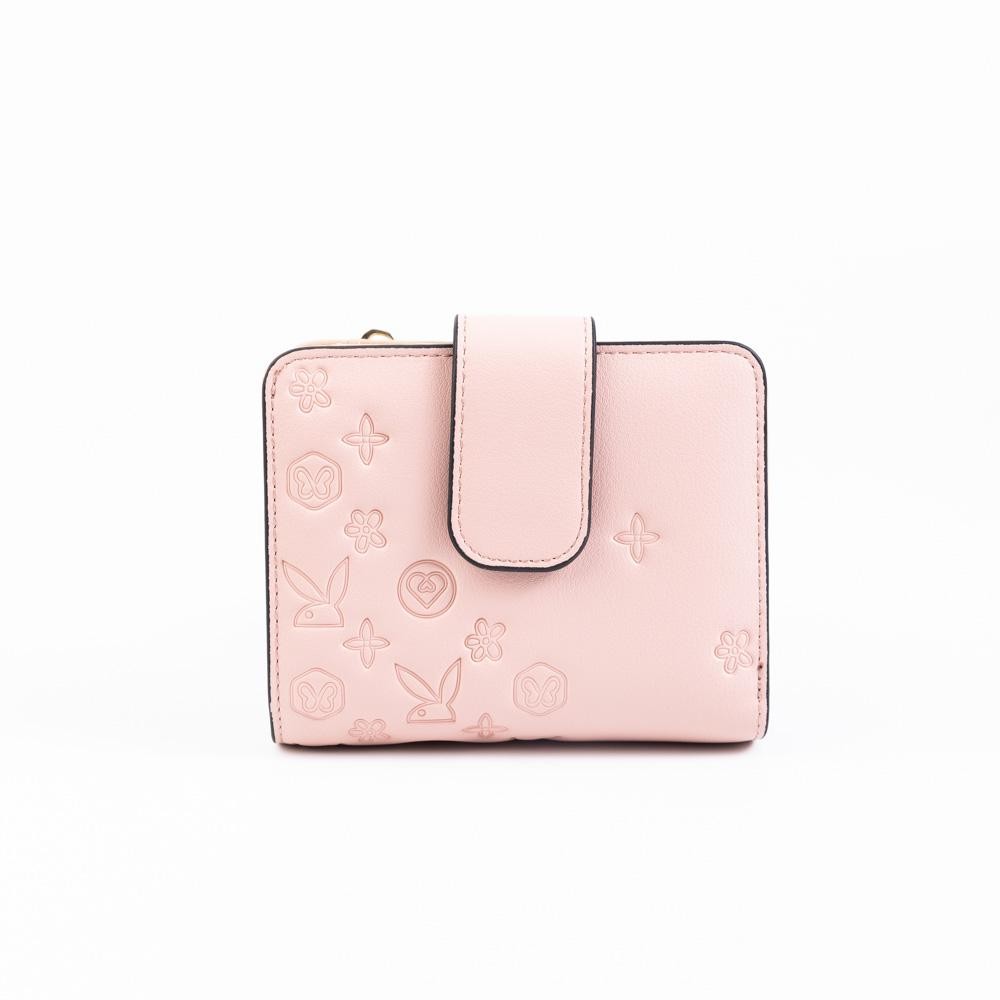 PLAYBOY รุ่น Muse Women's Wallet Bag กระเป๋าสตางค์ใบสั้น รหัส ST-WA251PB109 ปั้มลายโลโก้ มี 2 สี