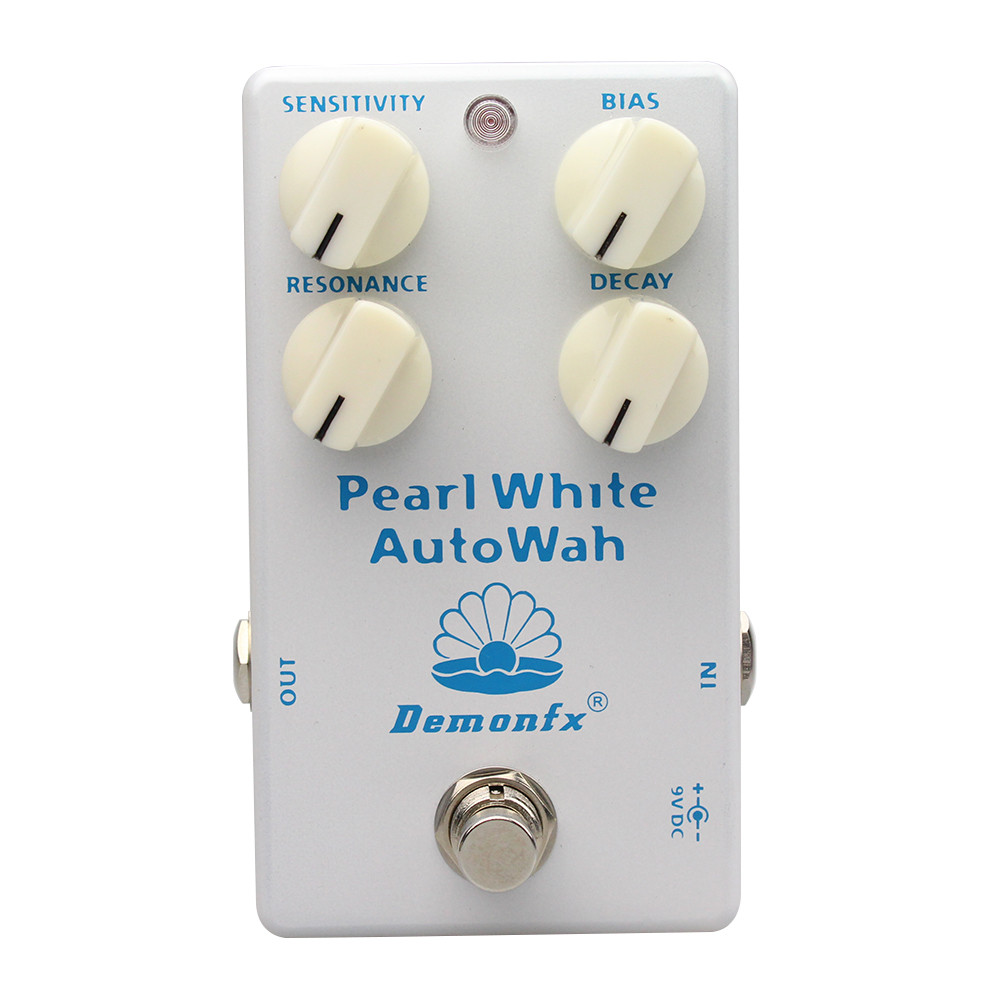 Demonfx ใหม่คุณภาพสูง Pearl White Auto Wah Effect Pedal AutoWah พร้อม True Bypass