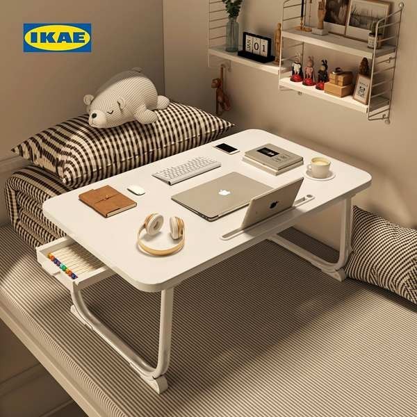 จัดโต๊ะคอม ท็อปโต๊ะ เฟอร์นิเจอร์ IKEA โต๊ะเตียงขนาดเล็กหน้าต่างที่ยื่นจากผนังโต๊ะพับโต๊ะหอพักนักศึกษ