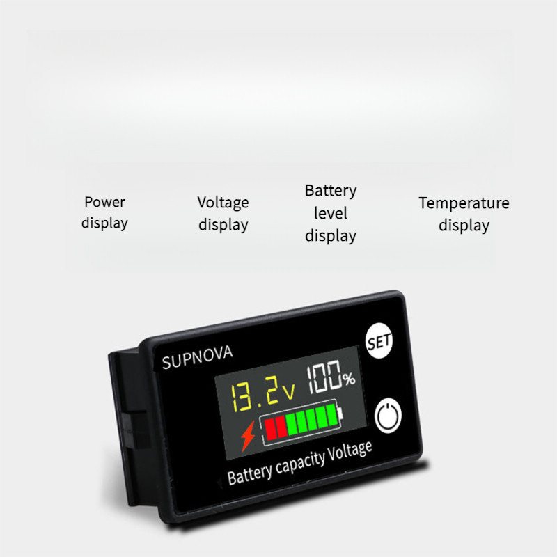 เครื่องวัดแรงดันไฟฟ้าแบบคาปาซิทีฟ DC 8V-100V เครื่องวัดแรงดันไฟฟ้าแบบหน้าจอ LCD เครื่องตรวจจับแบบดิจ