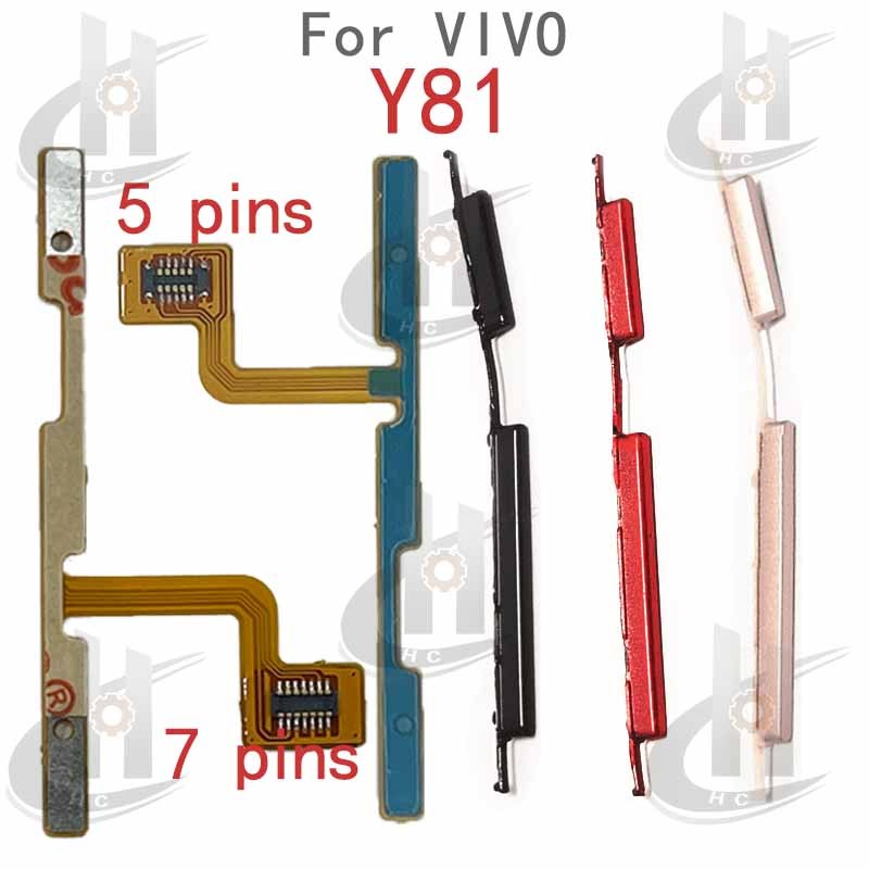 สําหรับ VIVO Y81 / Y81S / Y81i ปุ่มด้านข้างปรับระดับเสียงปุ่ม Flex Cable Keys ปุ่มปิดระดับเสียงปุ่มขึ้นและลงด้านข้างอะไหล่ทดแทน