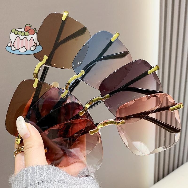 [Sep] แฟชั่นgradientแว่นตาสุภาพสตรีuv Protection Shadesแว่นตากันแดดผู้หญิงSquare Framelessแว่นตา.