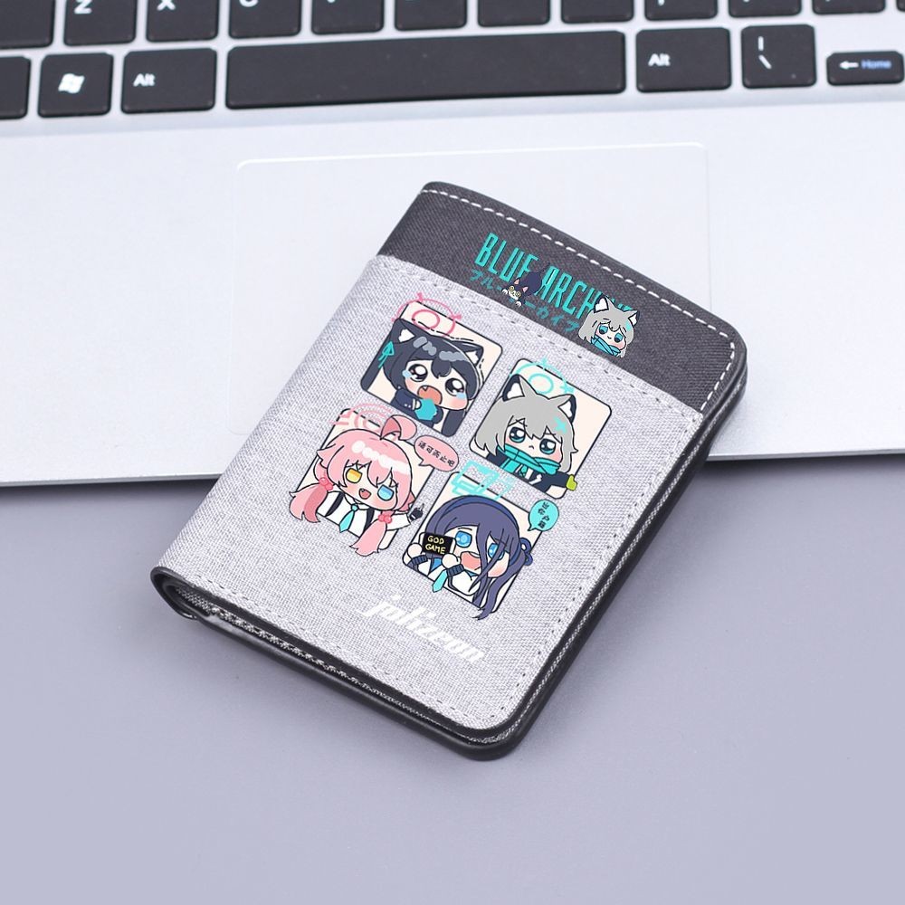 กระเป๋าใส่เหรียญ Blue Archive สินค้ากระเป๋าสตางค์ใบสั้น Bird Touring Star Wild Sand Wolf White Alice Card Holder