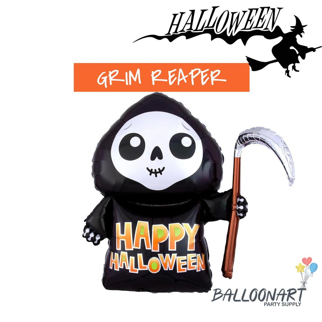 ฮาโลวีน Grim Reaper บอลลูนฟอยล์/ตกแต่งฮาโลวีน/Hantu/Ghost