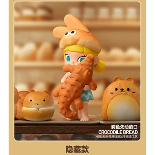 POPMART POPMART MOLLY Bread Head Series การตกแต่งกล่องลึกลับฟิกเกอร์