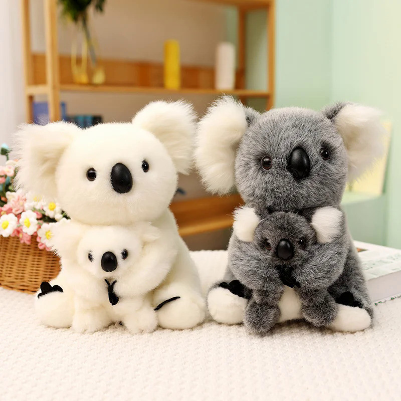 Lovely Australia Koala Plush Toys Furry Koala Bear Plush Dolls Stuffed Soft Animal Pillow for Friend