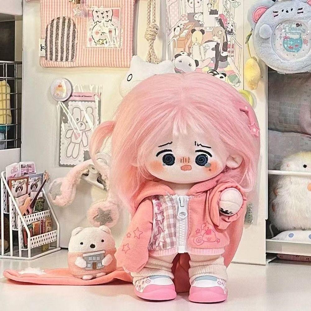 โครติน่าตุ๊กตากระต่ายหูเสื้อ,สีชมพูสีเทา20เซนติเมตรตุ๊กตาเสื้อผ้า,ตุ๊กตาอุปกรณ์เปลี่ยนชุดเกมการ์ตูนกระต่ายหูมินิเสื้อกันหนาวแจ็คเก็ตผ้าฝ้ายต - รูปที่ 5