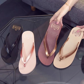 รองเท้าแตะหูหนีบแฟชั่น เสริมส้น 4 เซน น้ำหนักเบา ใส่สบาย ไม่ปวดเท้า พร้อมส่งจากไทย