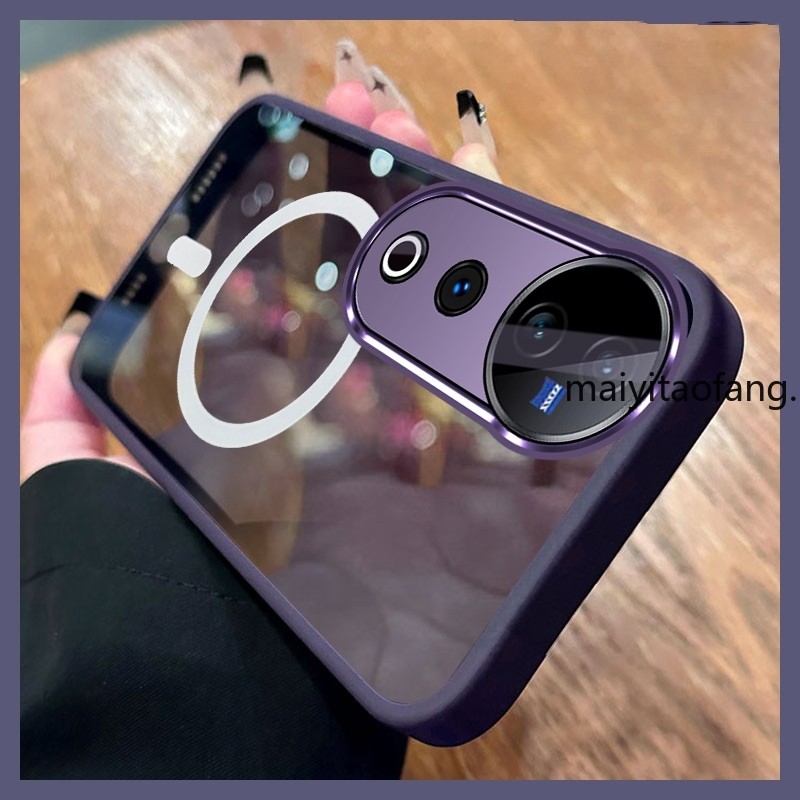 สําหรับ VIVO V40 PRO 5G 2024 VIVO V40 v50 5G Softcase ซิลิโคนกันกระแทกออกแบบใหม่ความงาม Lanyard แต่งหน้ากระจกผู้ถือ SJSFDD05
