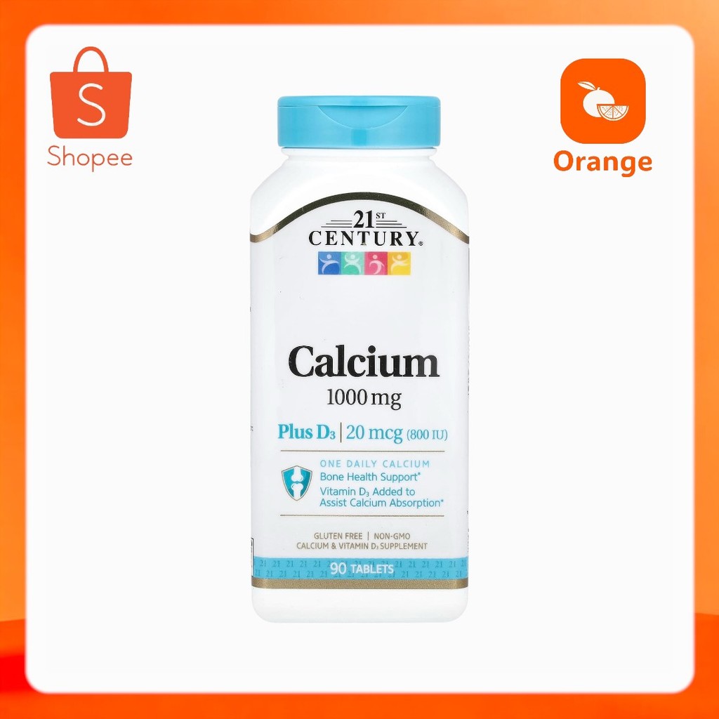 21st Century, Calcium Plus D3, 90 Tablets