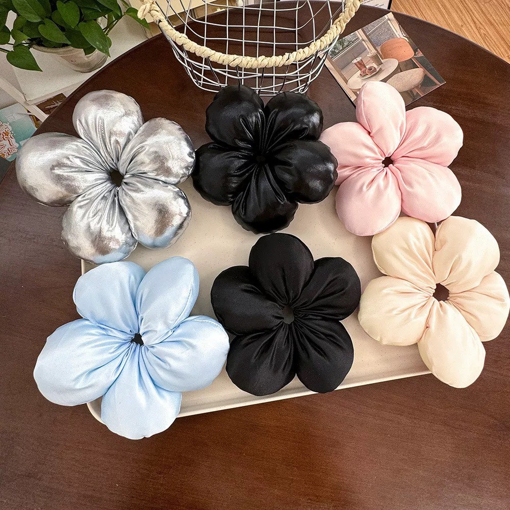 ยางรัดผมดอกไม้ขนาดใหญ่ น่ารัก สีเงา มาใหม่พร้อมส่ง
