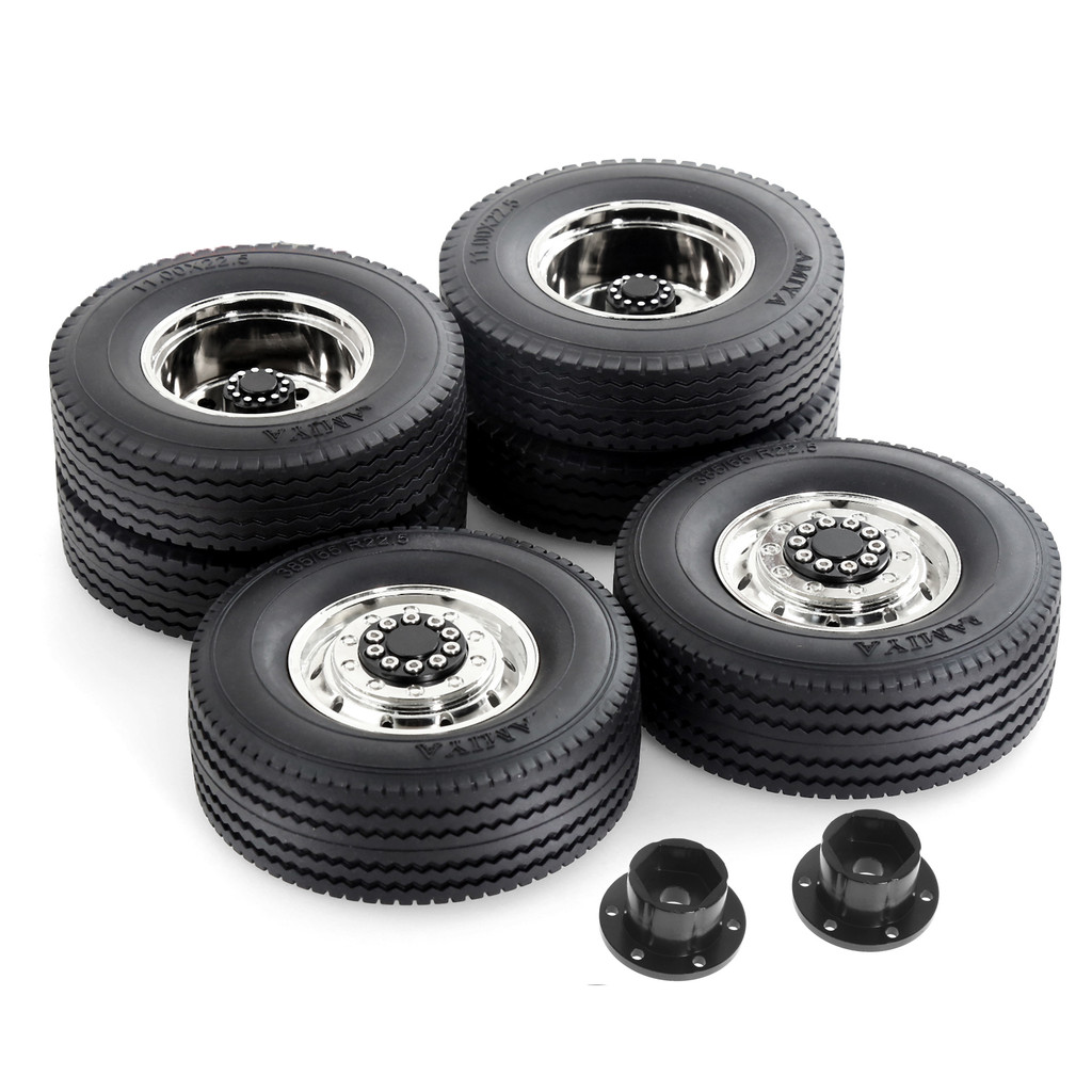 โลหะล้อไดรฟ์/bearing Hub Rim คู่ล้อชุดสําหรับ 1/14 Tamiya RC Trailer รถแทรกเตอร์รถบรรทุก SCANIA VOLVO ACTROS MAN รุ่นรถ