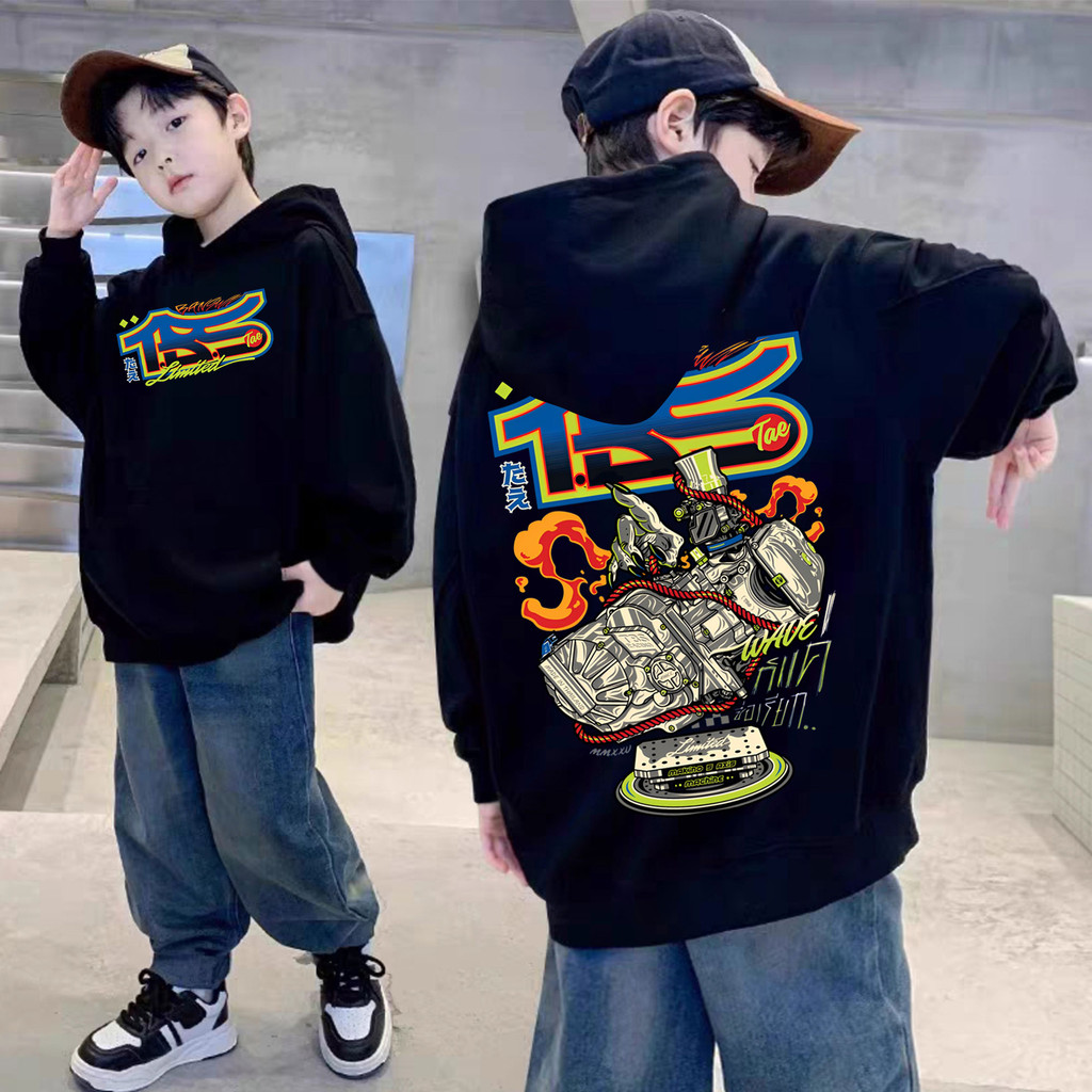 เด็ก Hoodie ฮู้ดดี้เด็กเต้บ้านสวน TBSนะครับ TaeBanswn kid'hoodie ผ้าCotton ใส่สบาย ไม่หด ไม่ย้ UNISEX