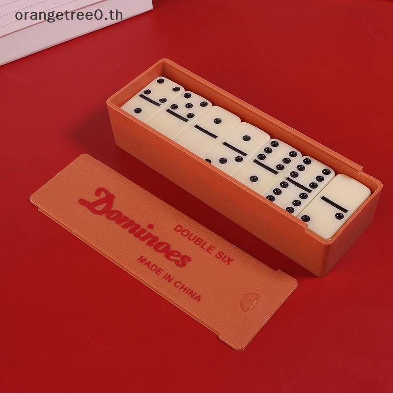 หรือชุดเกม Domino กล่องเมลามีน 28 Dominoes กระเบื้องของขวัญตารางเกมมัลติฟังก์ชั่นสําหรับครอบครัวตกแต่งเกม oe