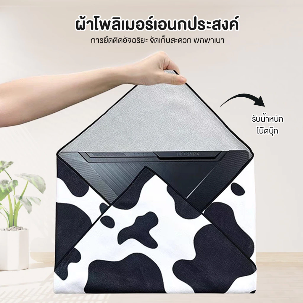 ผ้าเก็บเครื่องสำอาง กระเป๋าเครื่องสําอางพับ ห่อนํากลับมาใช้ใหม่ได้ ผ้าห่อกล้อง กระเป๋าเครื่องสําอาง thumbnail 5