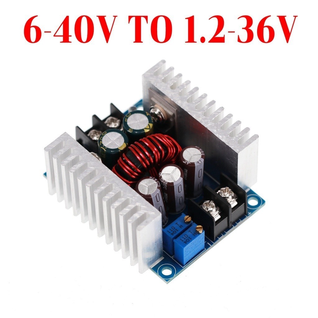 สเต็ปอัพ วงจรเพิ่ม แรงดันไฟฟ้า 400W/1200W/ 15A/20A DC-DC Boost Converter แปลงไฟจาก 8.5-50V เป็น 10-60V (Step Up)