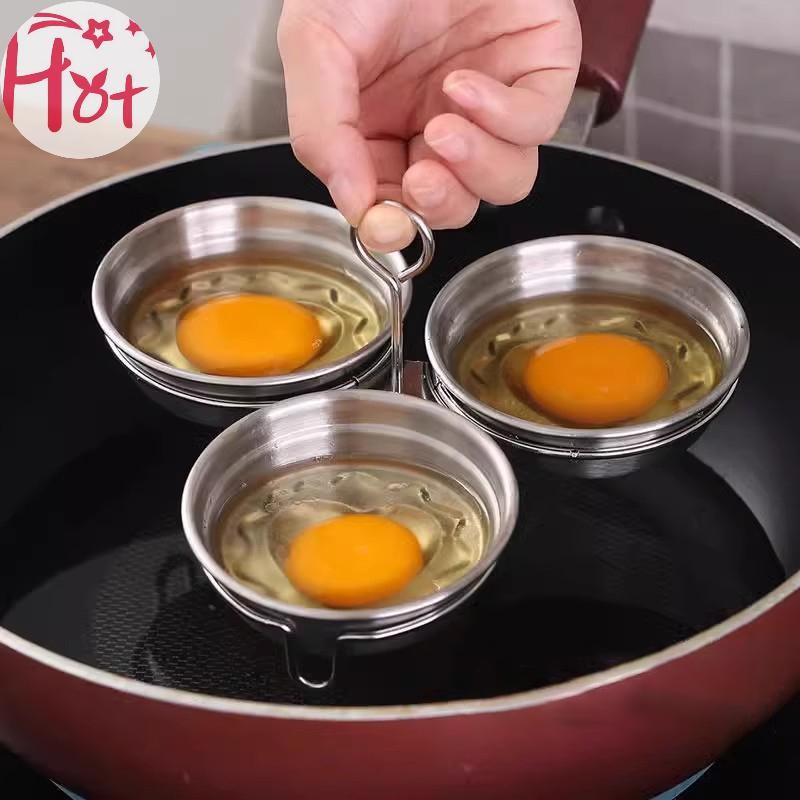 Ge สแตนเลสไข่ Poacher Poaching Pan Mould ไข่ Steamer นึ่งไข่แม่พิมพ์ Household ครัวทําอาหารเครื่องมือ Gadget Square