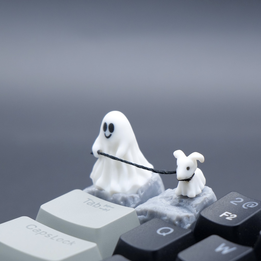 3d Ghost Keycap สําหรับ Cherry Mechanical Keyboard ส่วนบุคคล Creative โปร่งใสที่กําหนดเอง DIY อุปกรณ์เสริม 2 ชิ้น/เซ็ต Keycaps