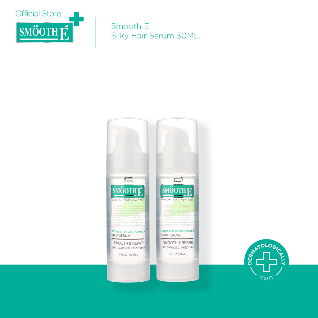 [แพ็ค 2] Smooth E เซรั่มบำรุงผม สูตรเข้มข้น จบทุก 9ปัญหาผมและหนังศีรษะทันที Silky Hair Serum 30MLผมเสีย บำรุงศีรษะ