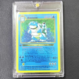 DIY Pokemon คอลเลกชันการ์ดการ์ดอิฐ 1996 1st Edition แฟลชการ์ด Charizard Blastoise PTCG เกมอะนิเมะ Shining