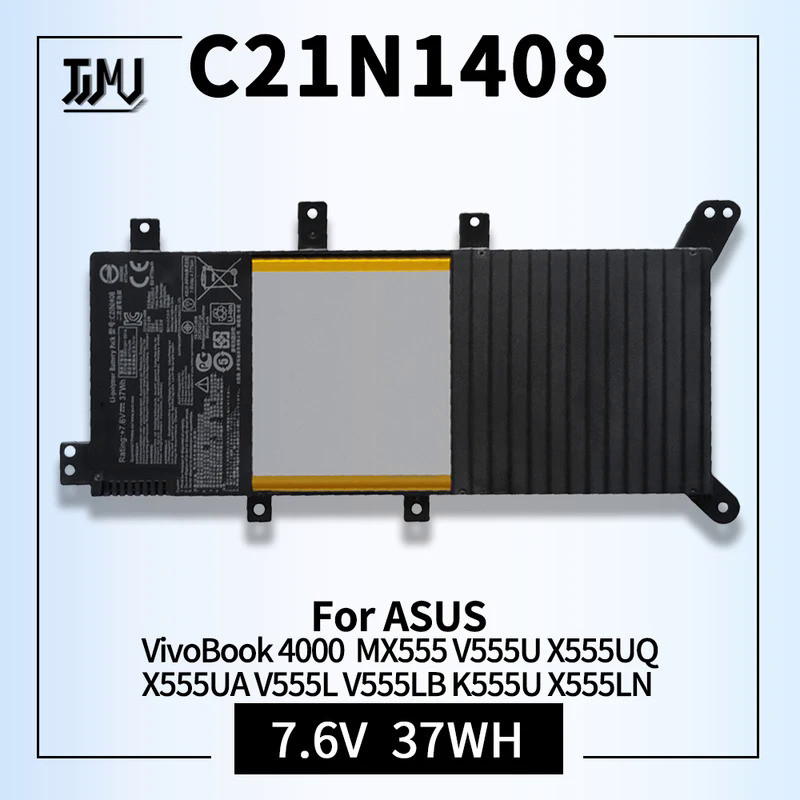 C21N1408 7.6V 37Wh Laptop Battery for ASUS VivoBook 4000 i5 i7 5500U​ MX555 V555U X555UQ X555UA V555