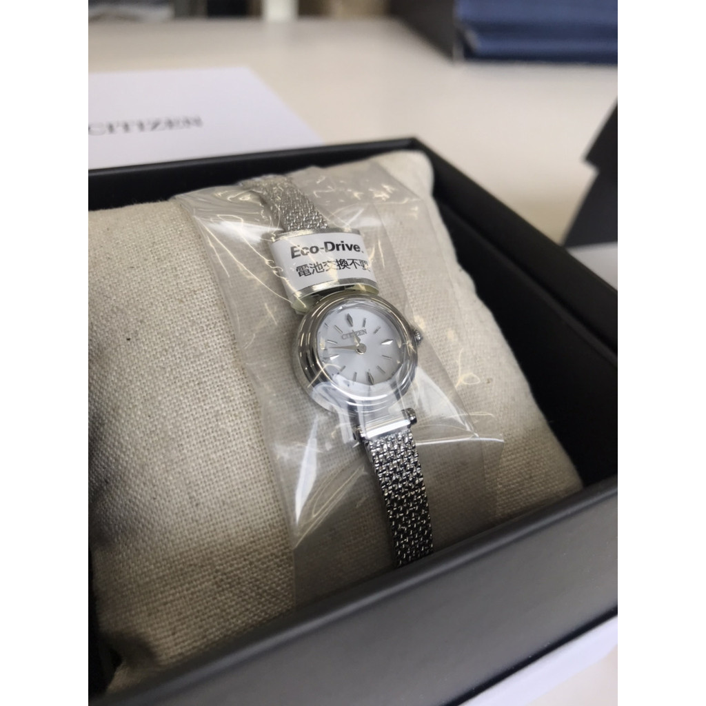 [Authentic★Direct from Japan] CITIZEN EG7080-53A Unused Kii/Key Eco Drive Crystal glass Silver Women Wrist watch นาฬิกาข้อมือ