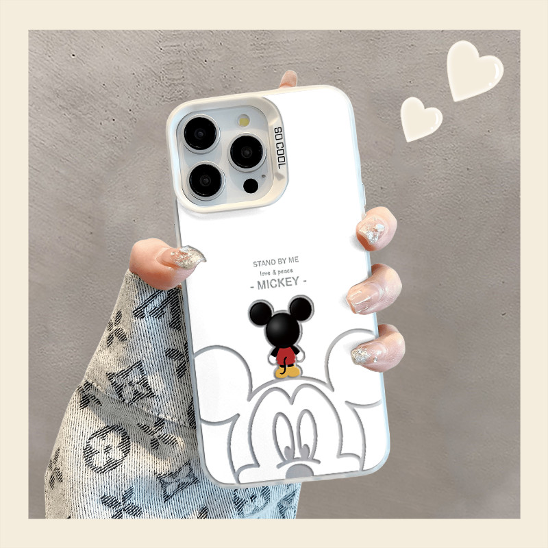 เคสโทรศัพท์มือถือแบบนิ่ม ใส กันกระแทก ลายมิกกี้ ดิสนีย์ สําหรับ iPhone 15 14 13 12 11 Pro Max X Xr Xs Max 7 8 Plus SE2020 Realme OPPO VIVO Redmi