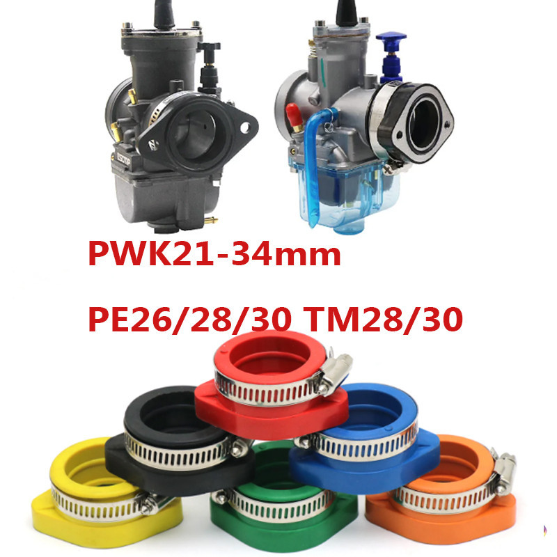 Motorcycle 3 sizes Available Rubber Carburetor Adapter Inlet Intake Pipe fit PWK21 24 26 28 30 32 34 PE28/30 TM32/34 Carb