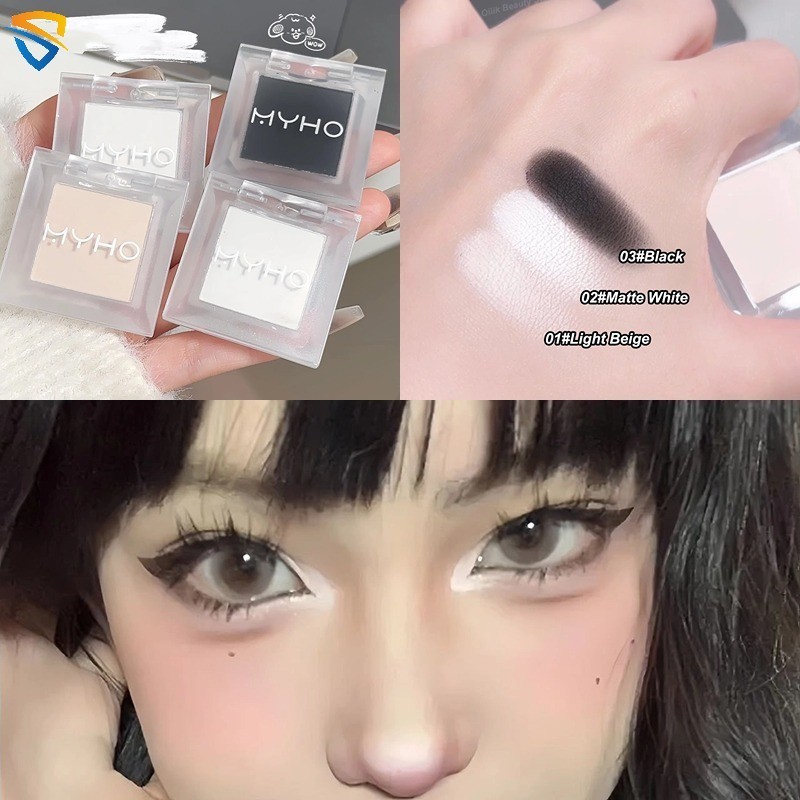 พาเลทอายแชโดว์ ไฮไลท์ เนื้อแมตต์ กันน้ํา ติดทนนาน 3 สี