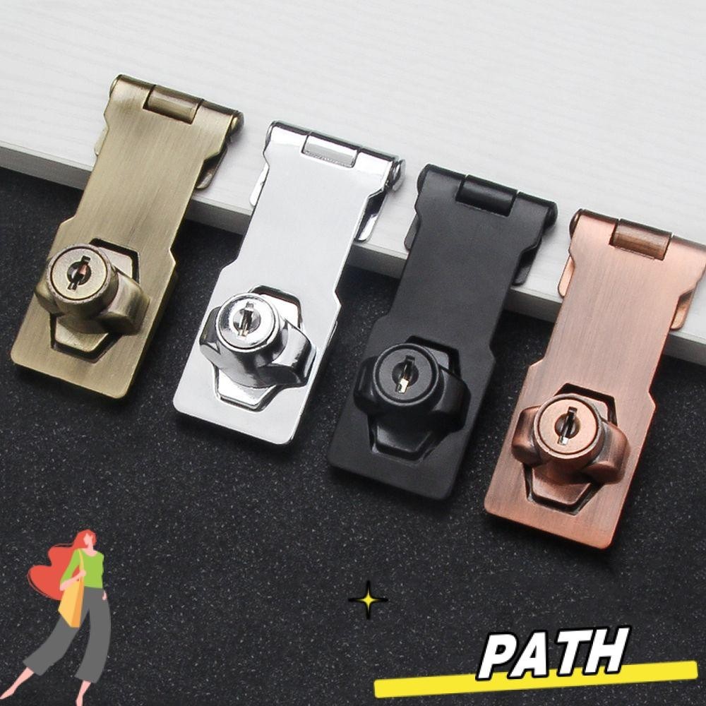 Path ตัวล็อกประตู ตู้ ลิ้นชัก โลหะผสมสังกะสี กันขโมย ไม่ต้องเจาะรู