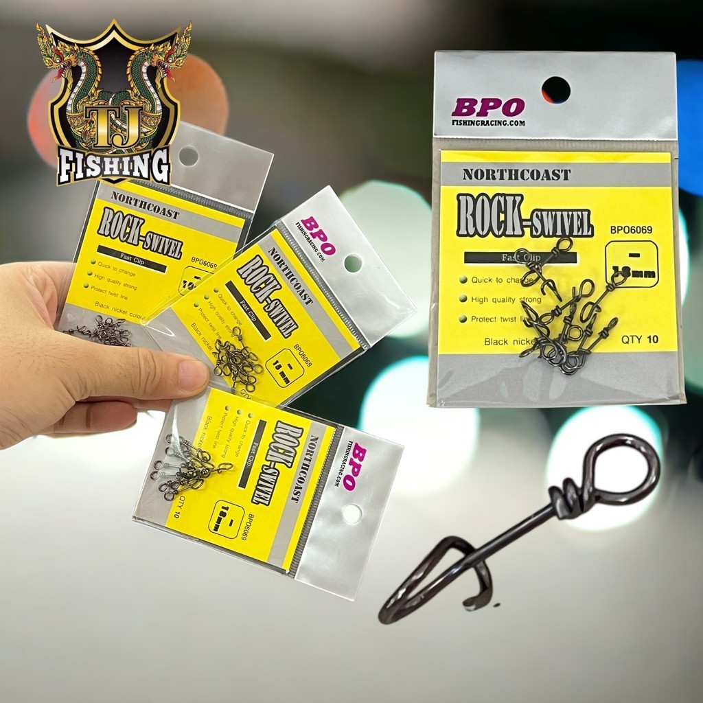 NORTHCOAST ROCK-Swivel   BPO #6069 กิ๊บตกปลา กิ๊ฟ คล้องเหยื่อง่าย เปลี่ยนเหยื่อไว เหมาะสำหรับงานกระพง  งานชายฝั่ง