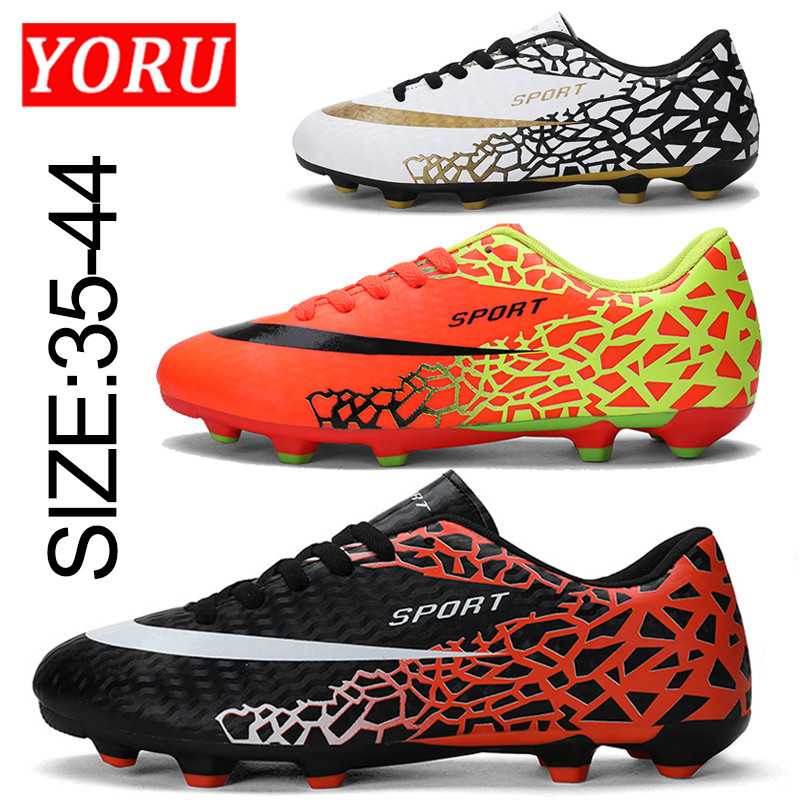 การจัดส่งภายใน 24 ชั่วโมง เด็กๆ 32-43 รองเท้าฟุตบอล Soccer Shoes FG