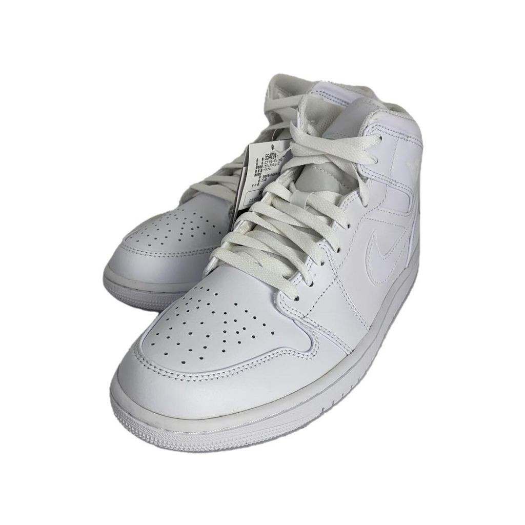 Nike Air Jordan 1 2 3 6 7 4 55 รองเท้าผ้าใบ ข้อสูง สีขาว มือสอง
