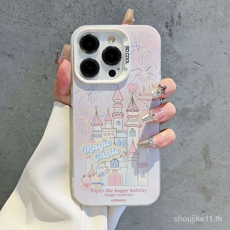 เคสโทรศัพท์มือถือ กันกระแทก ลายปราสาทดอกไม้ไฟ สําหรับ Iphone 14pro 15promax 12 11 14 13 F6SD