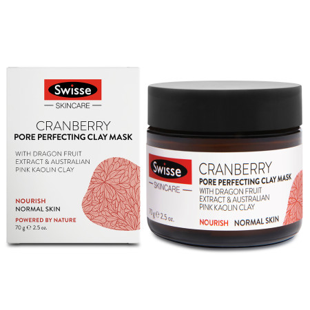 Swisse Cranberry pore Perfecting Clay Mask 70g มาส์กโคลน