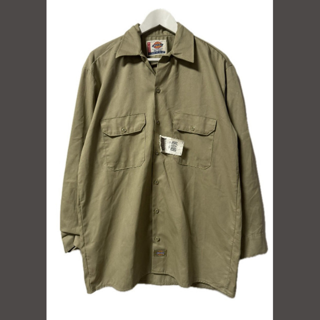 Dickies Dickies Work Shirts Long Sleeve M Sand Beige Tops Direct from Japan Secondhand