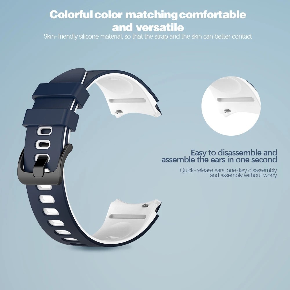 สายนาฬิกาข้อมือซิลิโคน สําหรับ Samsung Galaxy Watch 6 5 4 40 มม. 44 มม. Galaxy Watch 6/4 Classic 43 มม. 47 มม. 42 มม. 46 มม. 5Pro 45 มม.