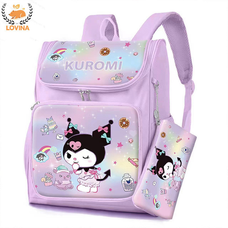 Lovina￼ พร้อมส่ง กระเป๋าสะพายคูโลมิ กระเป๋าเรียนสีน่ารัก สดใส ลายการ์ตูน เหมาะกับเด็กๆ สินค้าพร้อม กระเป๋า smiggle