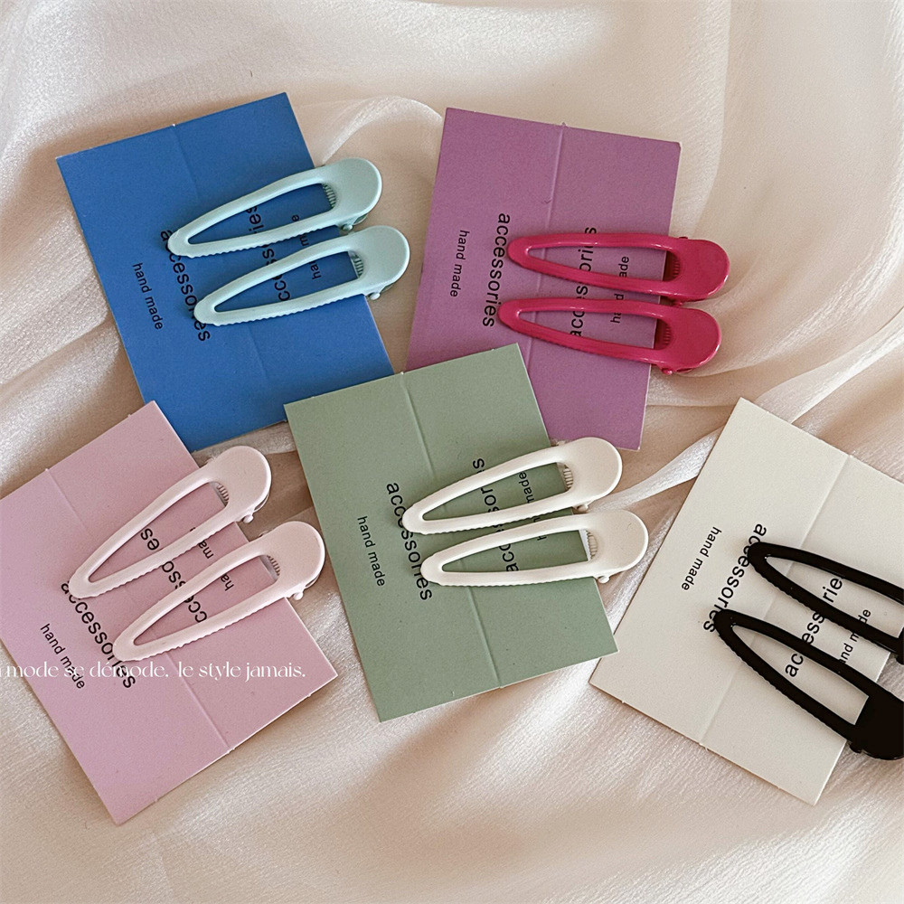 Simple Alloy Water-drop กิ ๊ บติดผม Duckbill ชุดคลิป