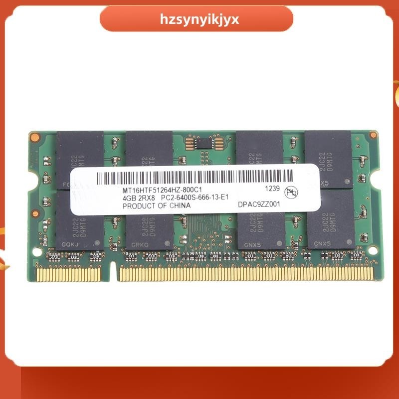 【hzsynyikjyx 】 สําหรับ MT DDR2 4GB 800Mhz RAM PC2 6400S 16 ชิป 2RX8 1.8V 200 Pins SODIMM สําหรับหน ่ วยความจําแล ็ ปท ็ อปทนทานใช ้ งานง ่ าย