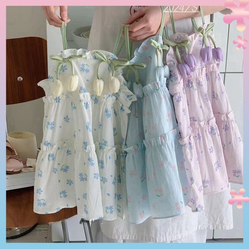 Girls' Summer Western Style Sleeveless Princess Dress2024New Children Floral Dress Baby Girl Cute Dress