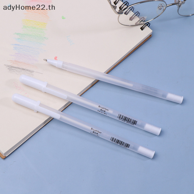 Adyhome 3 ชิ ้ นสีขาวเจลหมึกปากกาคลาสสิก Gelly Roll Art Highlight Marker ปากกา Bright White Manga Marker ปากกา Art Paing ปากกา TH