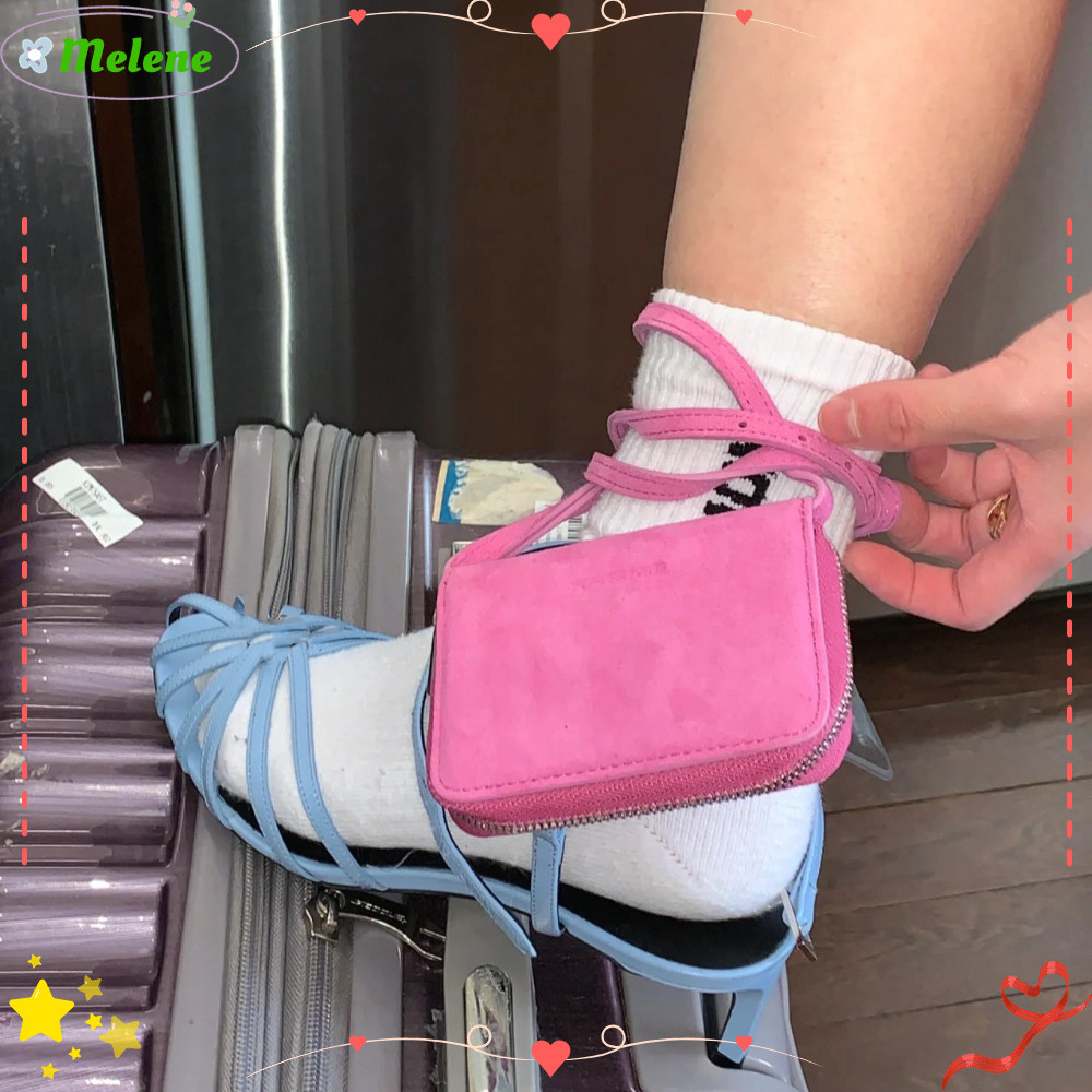 Melene Card Bag, Multi-color Small Ladies Crossbody Bag, กระเป๋าถือซิปสบาย Fashionc กระเป๋าสะพายไหล่ผู้หญิง