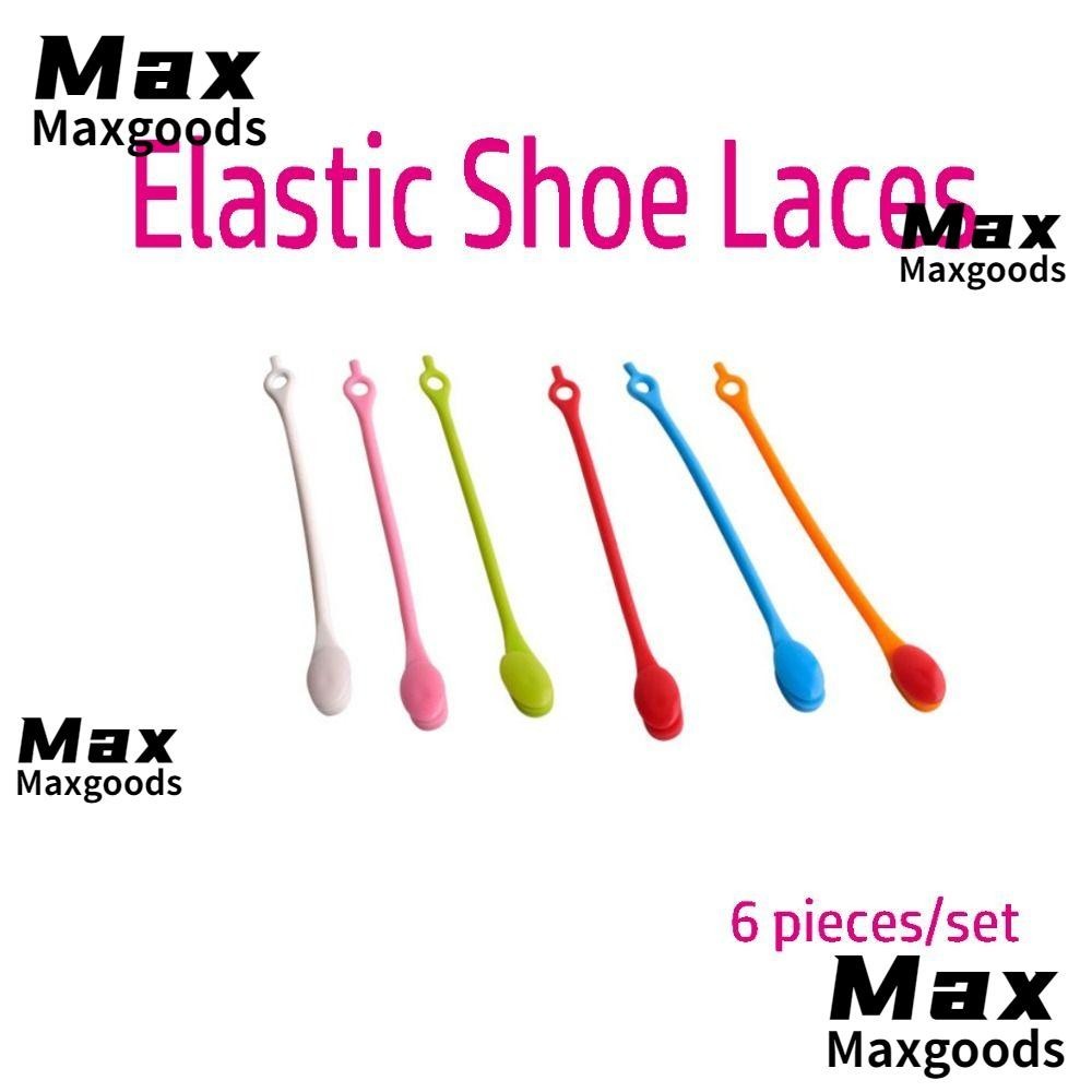 Maxg ชุด 8 ชิ ้ น ชุด 6 ชิ ้ น Lazy Shoelaces, No Tie Soft Elastic Shoe Laces, สะดวก Hook/Button Free Tie Silicone Shoestring Boots