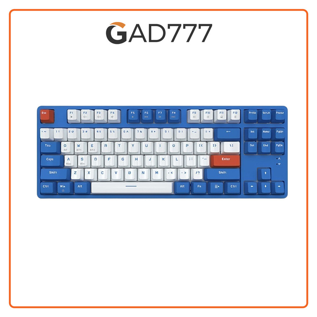 คีย์บอร์ดเกมมิ่ง Ajazz AK871 Gasket Mechanical Keyboard คีบอร์ดไร้สาย Wireless 2.4Ghz Bluetooh