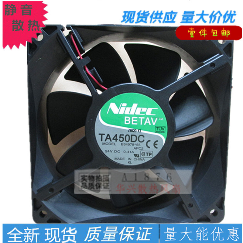 Nidec TA450DC B34978-55/16 24V 0.41 A 12038 พัดลมอินเวอร์เตอร์ลมสูง