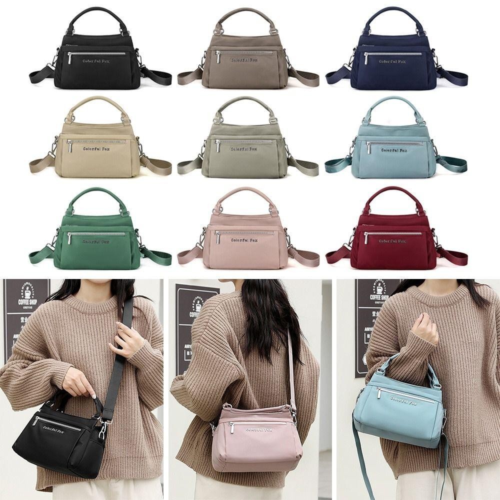 กระเป๋าสะพายไหล่ PERNEAKY, กระเป๋าสะพายข้างสีทึบกันน้ํา, แฟชั่นความจุขนาดใหญ่สําหรับกระเป๋าถือสุภาพสตรีทุกวัน