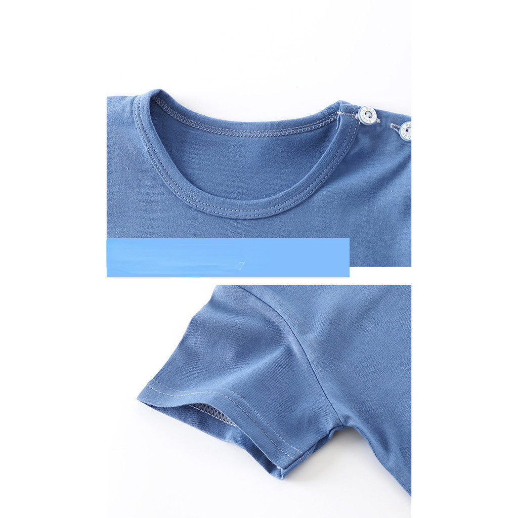 73-130เซนติเมตรฤดูร้อนเด็กน้ําหนักเบาเย็นแขนสั้นชุดชายหญิงเสื้อสวมหัวหลวมสบายๆ ชุดบ้าน พร้อมสต็อกจัดส่งที่รวดเร็ว - รูปที่ 6