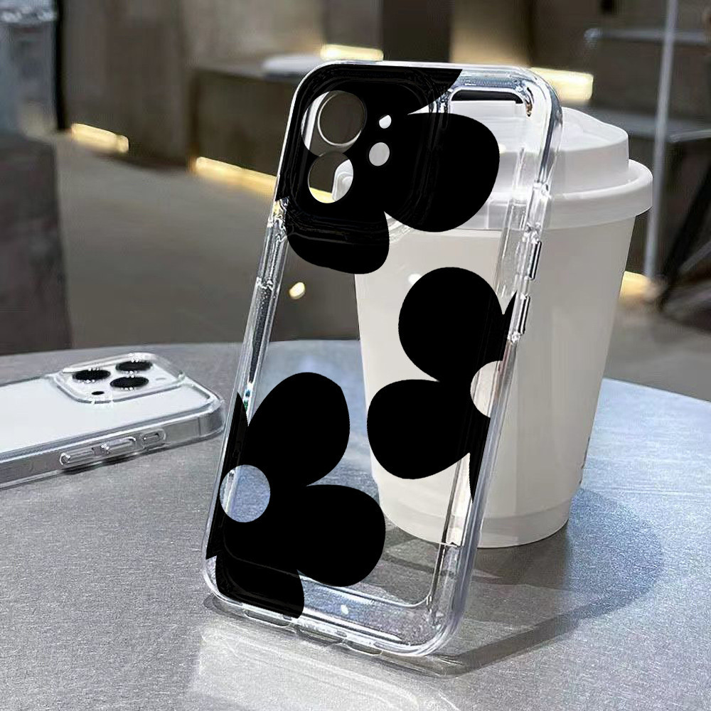 Cute Flower กรณีที่ชัดเจน for Samsung A35 A34 A22 A14 A13 A53 A54 A55 5G A52 S24 Ultra S23 FE S22 Plus S21 S20 FE Casing