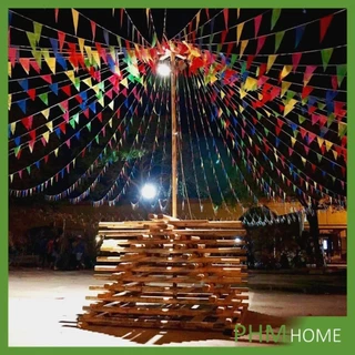 ธงราวสลับ 5 สี ธงจัดงานวัด ธงปาร์ตี้ ยาว 40 เมตร Multicolor Flags